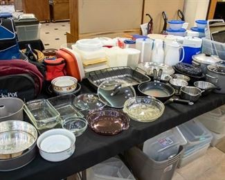 Lots of bakeware, bowls, etc.