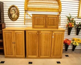 NICE Oak Cabinets - each set sold separately.