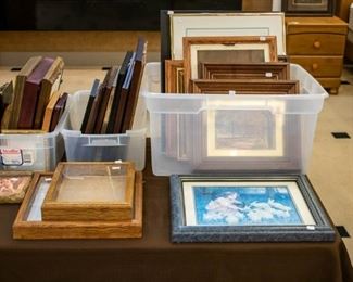 Pictures, frames, photo books, shadow boxes, etc.