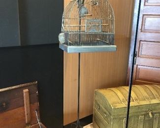 Vintage.... bird cage & stand