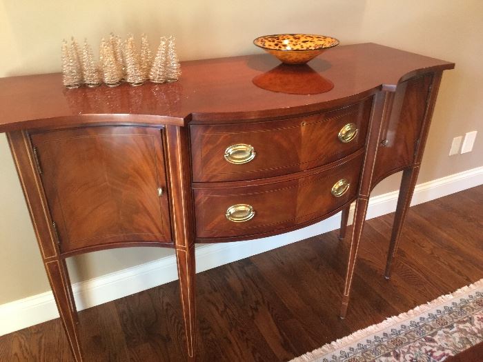 HICKORY CHAIR SERVER, FEDERAL INLAID MAHOGANY