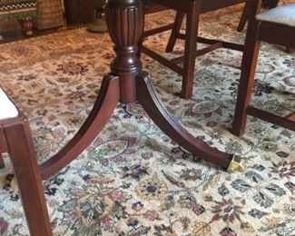 DOUBLE PEDESTAL BASE W/BRASS TIPS