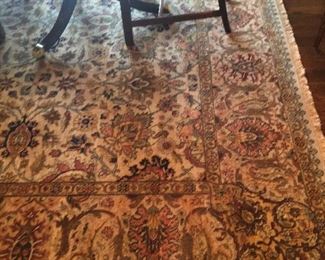 RUGS BY SAGA, 10X14 HAND KNOT, NEW ZEALAND WOOL ,IVORY & TAN