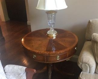 Beautiful, Hickory & White, DRUM TABLE