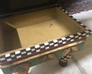 LEOPARD FOOTSTOOL, OPEN