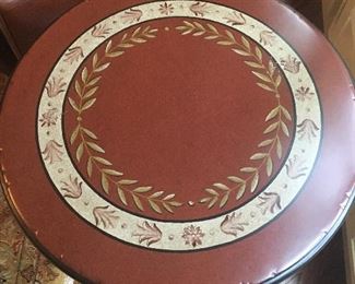 TOP OF 2 TIER ROUND END TABLE