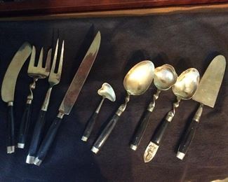 BRASS & HORN SERVING SET