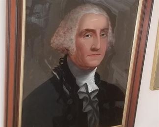 Reverse painted portrait of George Washington...circa 1880s