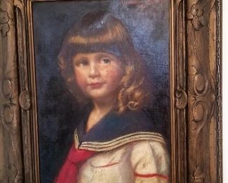 Oil portrait of child