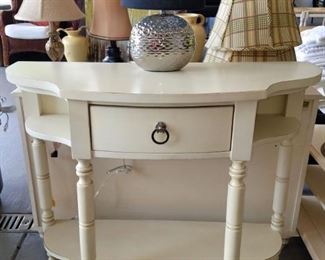 Broyhill painted white entry table