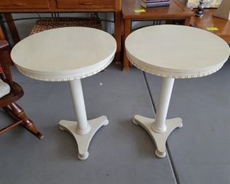 Pair of white accent tables new