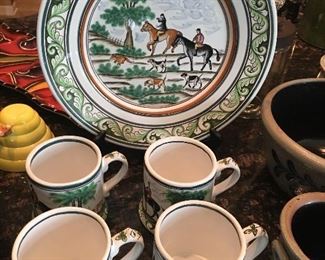 Horse lovers mugs and platter