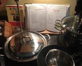 Misc cookware, cookbook holder, paper towel holder