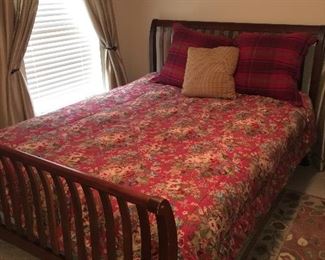 QUEEN size bed frame Cherry stain
