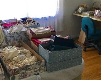 Vintage linens and fabrics