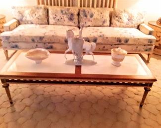 Close-up of lovely 1960's sofa and coffee table.