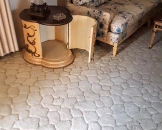 Front opens up for storage.