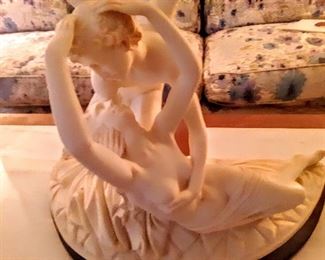 Close-up view of Angel figuerine.