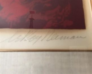 Leroy Newman,  original signature 
 Artist of Trumpet Player, original painting