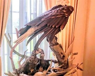 Front view of Boehm Porcelain "Symbol of Freedom  Eagle and Nest"
29 inches tall