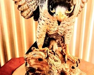 Close-up of Boehm Porcelain limited issue "Peregrin Falcon"