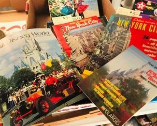 LOTS OF VINTAGE PAPER ITEMS - DISNEY, NEW YORK, AIRPLANE, MAPS & MORE