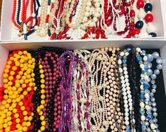 LARGE SELECTION OF BEADED NECKLACES  - $1.00 EA