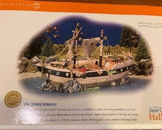 The Spooky Schooner Halloween Village