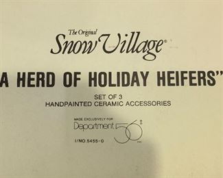 Snow Village A Herd Of Holiday Heifers