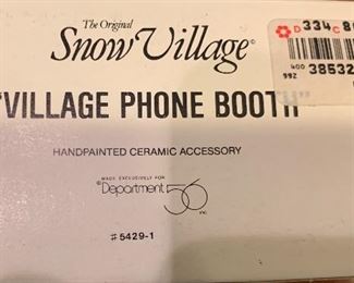 Snow Village "Village Phone Booth"