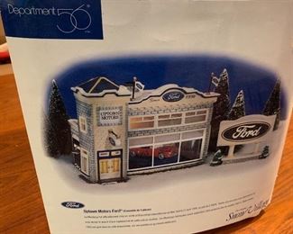 Uptown Motors Ford Snow Village Dept 56