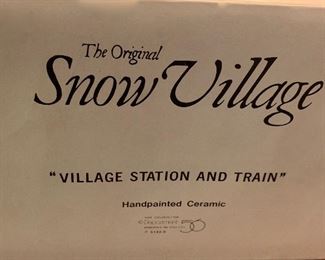 Village Station and Train Snow Village