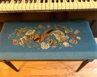 Needlepoint Piano Bench