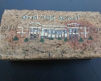 Vintage alumni brick from the original Ovid High School