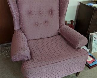 $75  Pink wingback chair