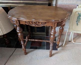 $40  Wood carved table