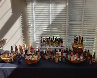 Collection of unusual hot sauces