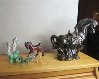 Mid-century horse figurines