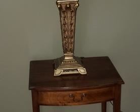Antique End Table with Lamp