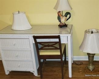  Henry Link Company Wicker Desk