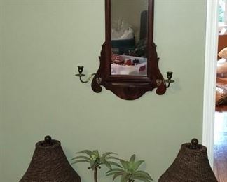 Lamps, Mirror and Candleholders