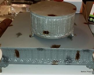 Cake stands in metal