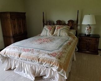 Queen Bedroom set, Armoire , nightstand, dresser