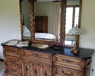 Queen Bedroom set, Armoire , nightstand, dresser
