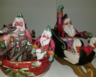 Hand carved Christmas Decorations