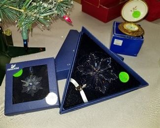 Swarovski Christmas ornaments 