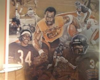 Walter Payton, Signed poster 