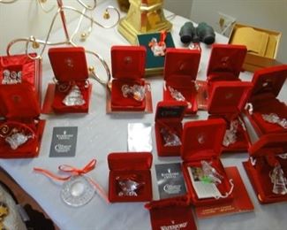 Waterford, Christmas ornaments, 12 Days of Christmas , some 1st edition 