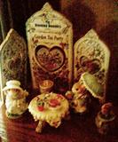 Decorative mouse tea party statues