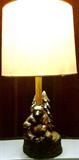 Cute Carved wooden bear lamp